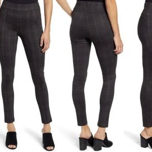 Wit & Wisdom • NWT Charcoal Brown Plaid Ankle Leggings Size PM